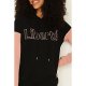 Black-Dusty Pink Liberte Colour Block Hoodie
