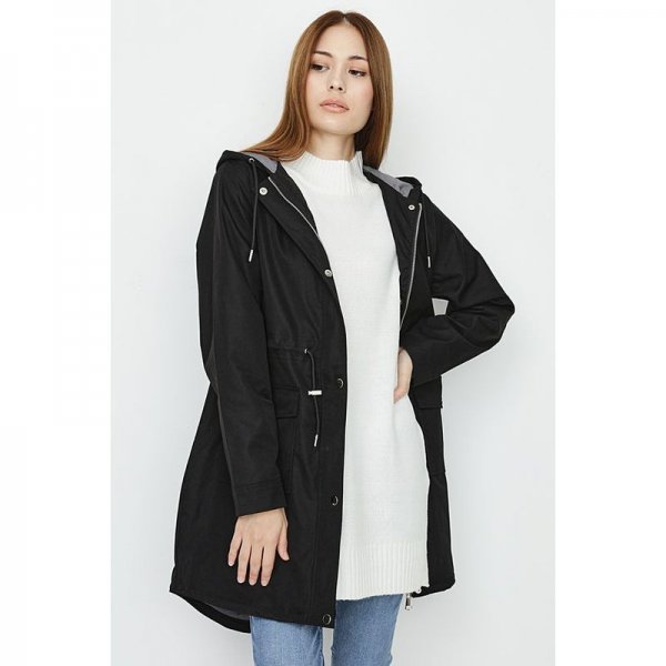 Black Lw Parka Coat